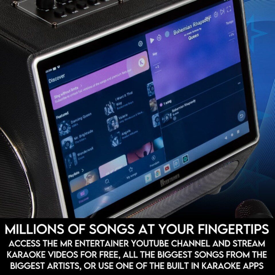 image 1 of Mr Entertainer Maestro Pro Touchscreen Karaoke Machine