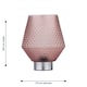 image 7 of Porter - Battery Operated Chrome Lamp with Pink Textured Glass Chrome | Pink