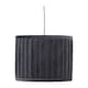 image 3 of First Choice Lighting Set of 2 Sundance Grey Velvet Pleated 25cm Lamp Shades with Silver Inner Grey | Silver
