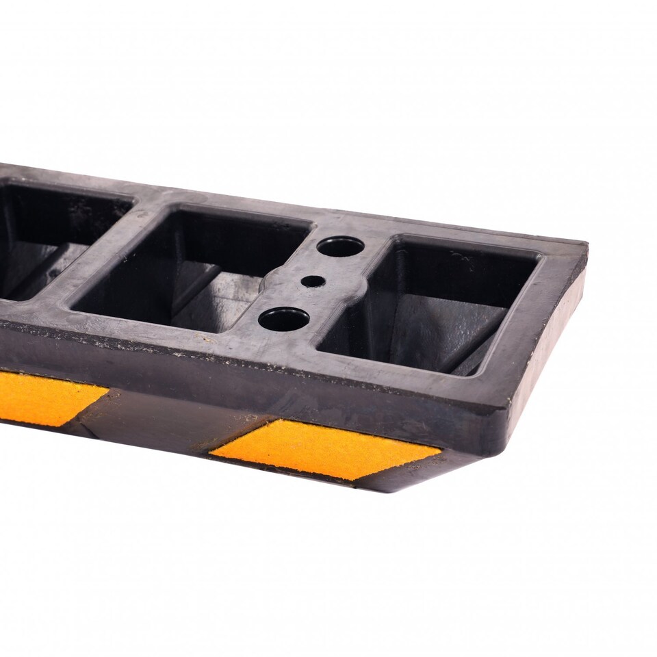 image 1 of Heavy Duty Rubber Car Parking Truck Garage Wheel Stop Block | Black