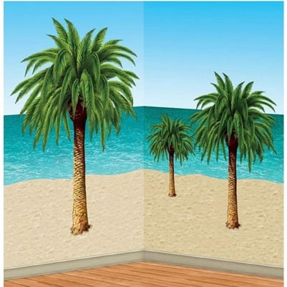 Palm Trees Backdrop Scene Setter Add-Ons - Pack of 6