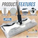 image 5 of Static Floor Sweeper Mop Kit Swivel Head Mop with 10 Dry Wipes for Wood Tile & Laminate