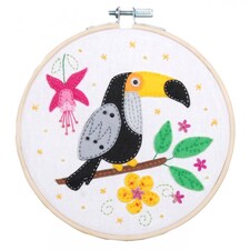 Vervaco Embroidery Kit with Hoop Toucan