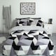 image 1 of OHS Geometric Shapes Teddy Fleece Duvet Cover and Pillowcase Set, King - Grey