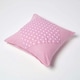 image 4 of Homescapes Cotton Plain Pink and Polka Dots Cushion Cover - 45 x 45 cm | Pink | Pink | 45 x 45 cm