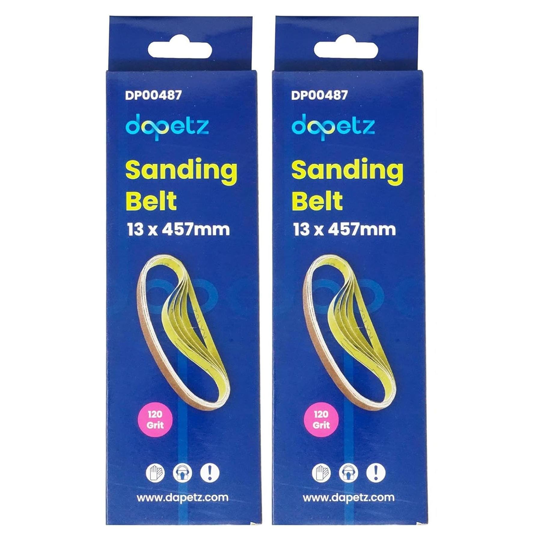 Dapetz ® Sanding Belts 13mm x 457mm, 10 Pieces Sander Belts 120 Grit Aluminum Oxide for Black+Decker Belt Sander, Ideal for Grinding, Sharpening, and