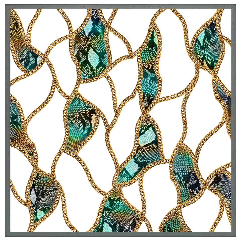 image 1 of Chains & snake skin (Picutre Frame) Grey | XL