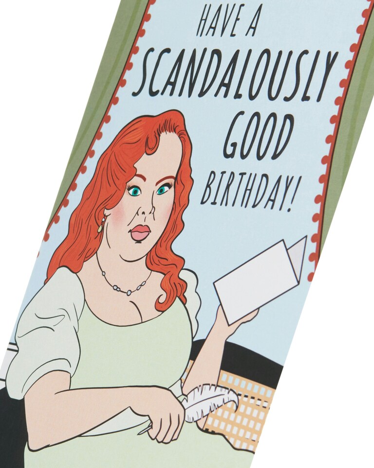 image 1 of Humour Birthday Card - Bridgerton Scandalous