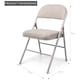 image 2 of SET OF 2 FABRIC PADDING FOLDING CHAIR DELUXE STRONG METAL FRAME OFFICE WITH BACK REST NEW
