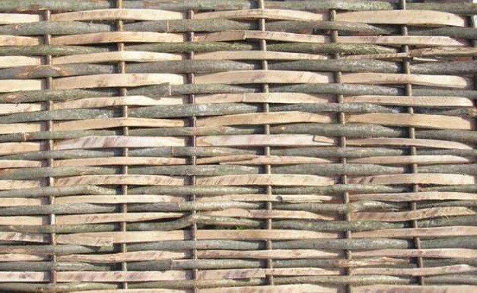 image 1 of Split Hazel Hurdle Fence Panel Natural 6ft x 4ft 6in Handwoven Fencing Weave | Brown | Brown