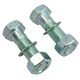 image 1 of M16 (16mm) x 55mm High Tensile Tow Bar Ball Fixing Bolts Washers + Nuts 2 Pack