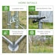 image 6 of PawHut Walk-In Chicken Run Galvanised Chicken Coop w/ Cover 2.8 x 3.8 x 2m