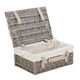 image 6 of 36cm Antique Wash Wicker Picnic Basket with Lining Grey | Grey | One Size