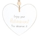 image 3 of Something Different Enjoy Your Retirement Heart Hanging Sentiment Sign - White - One Size