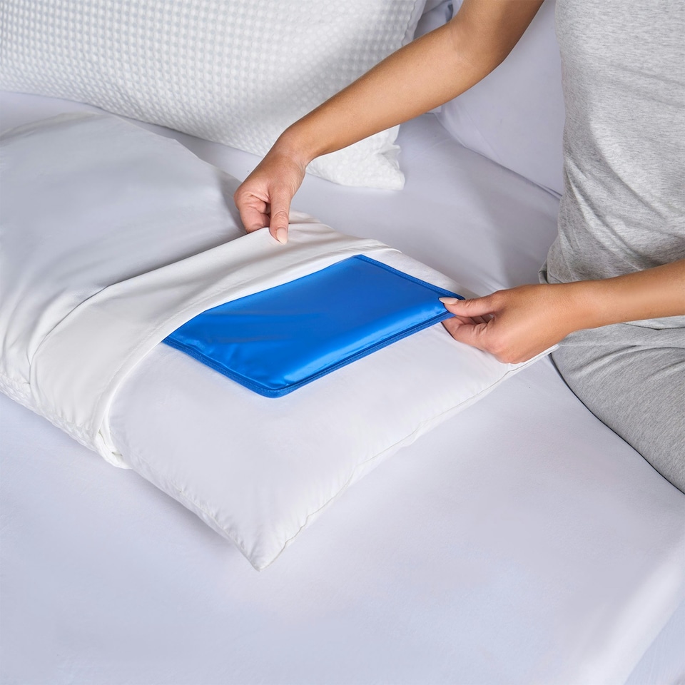 image 1 of OHS Reusable Multipurpose Cooling Gel Pad Pillow - Blue