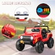 image 7 of COSTWAY 2-Seater Powered Electric UTV Large Kids car Red