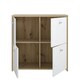 image 6 of Best Chest 4 Door Storage Cabinet White & Oak White