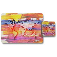 Painty map (Placemat & Coaster Set)