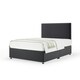 image 1 of Neptune Spring Graphite Plush Velvet Divan Set And Valencia Headboard Double