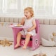 image 1 of AIYAPLAY Kids Table and Chair Set, Toddler Desk Chair with Storage Bins | Pink