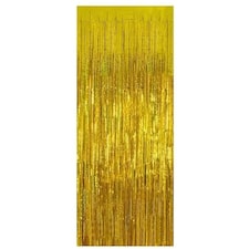 Holographic Gold Foil Door Curtain Backdrop 1.9m x 99cm - Pack of 5