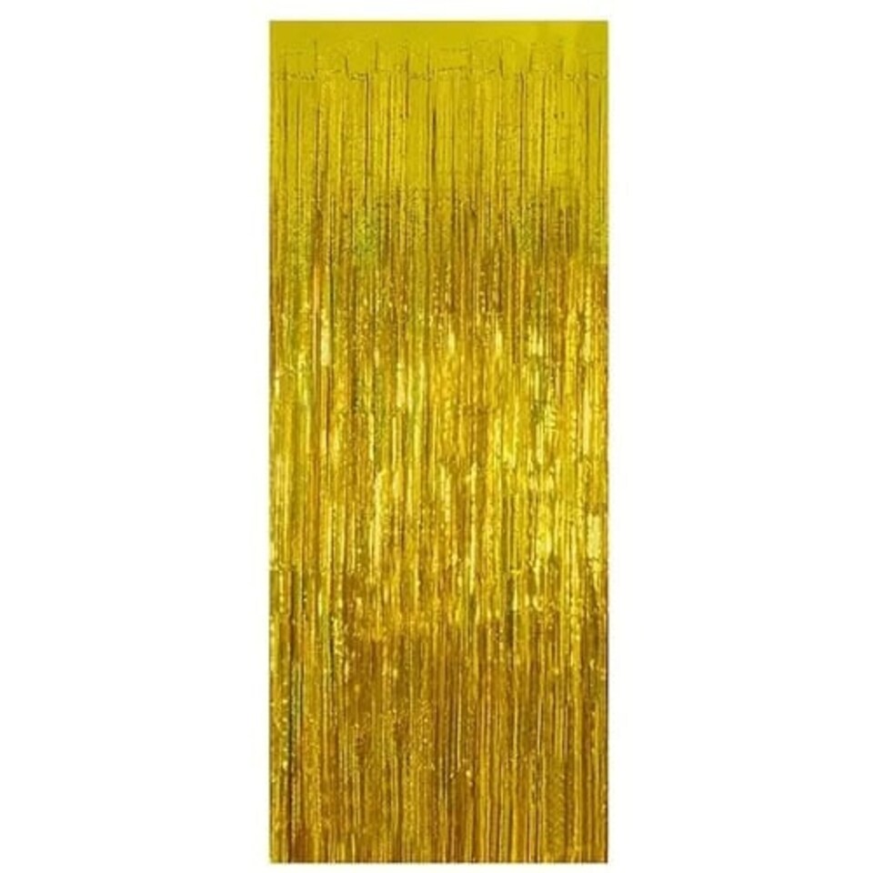 Holographic Gold Foil Door Curtain Backdrop 1.9m x 99cm - Pack of 5