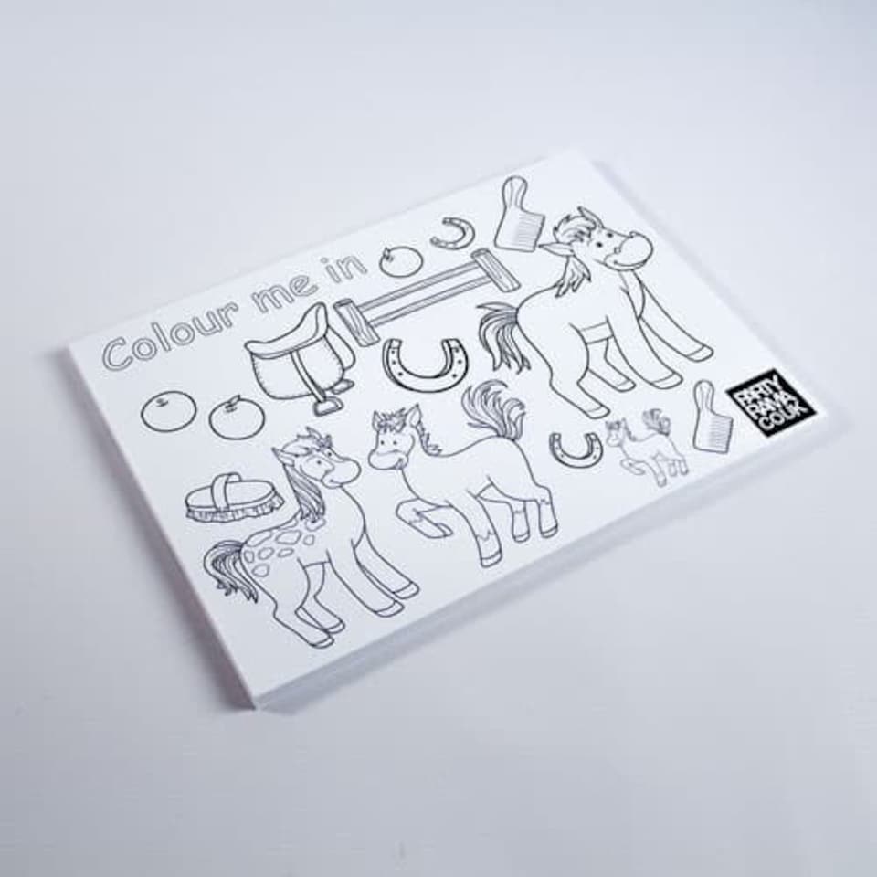 Pony Themed A4 Colouring sheet