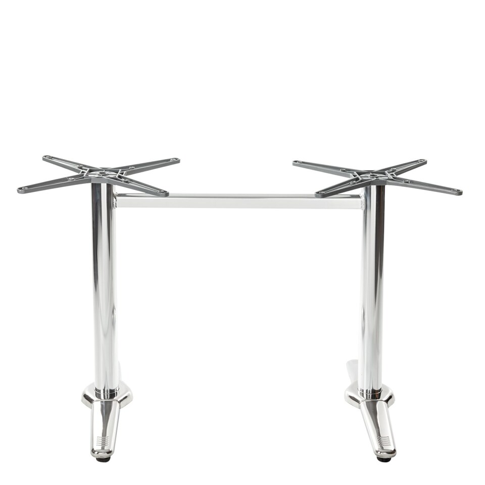 Aluminium All Weather Table Base - Twin - Height - 730 Mm Silver