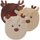 image 1 of Hot Water Bottle Soft Fluffy Christmas Themed Cover Stress & Pain Relief 0.85L