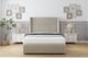 image 2 of Sloomy Camden Cream Plush Divan Bed Base No Drawers With 54 Inch Wingback Headboard & 12 Inch Matching Footboard | Cream | Cream | Small Double | 1