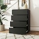 image 7 of HOMCOM Bedroom Chest of Drawers, 4 Drawers Dresser, Drawer Unit, Black
