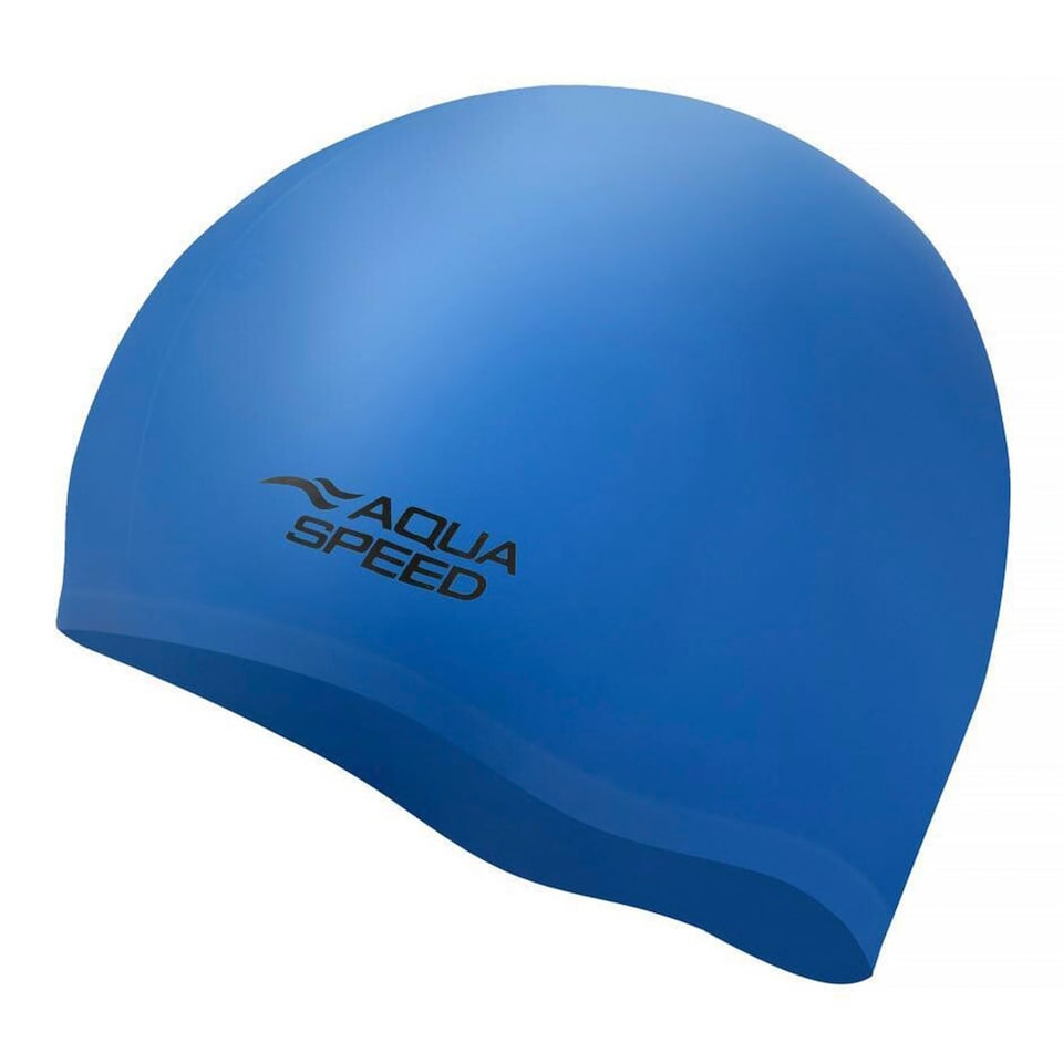 image 1 of Ladies Long Hair Swimming Cap | Extra Space Soft Silicone Comfy Fit Swim Cap | Blue | Blue | One Size | 1