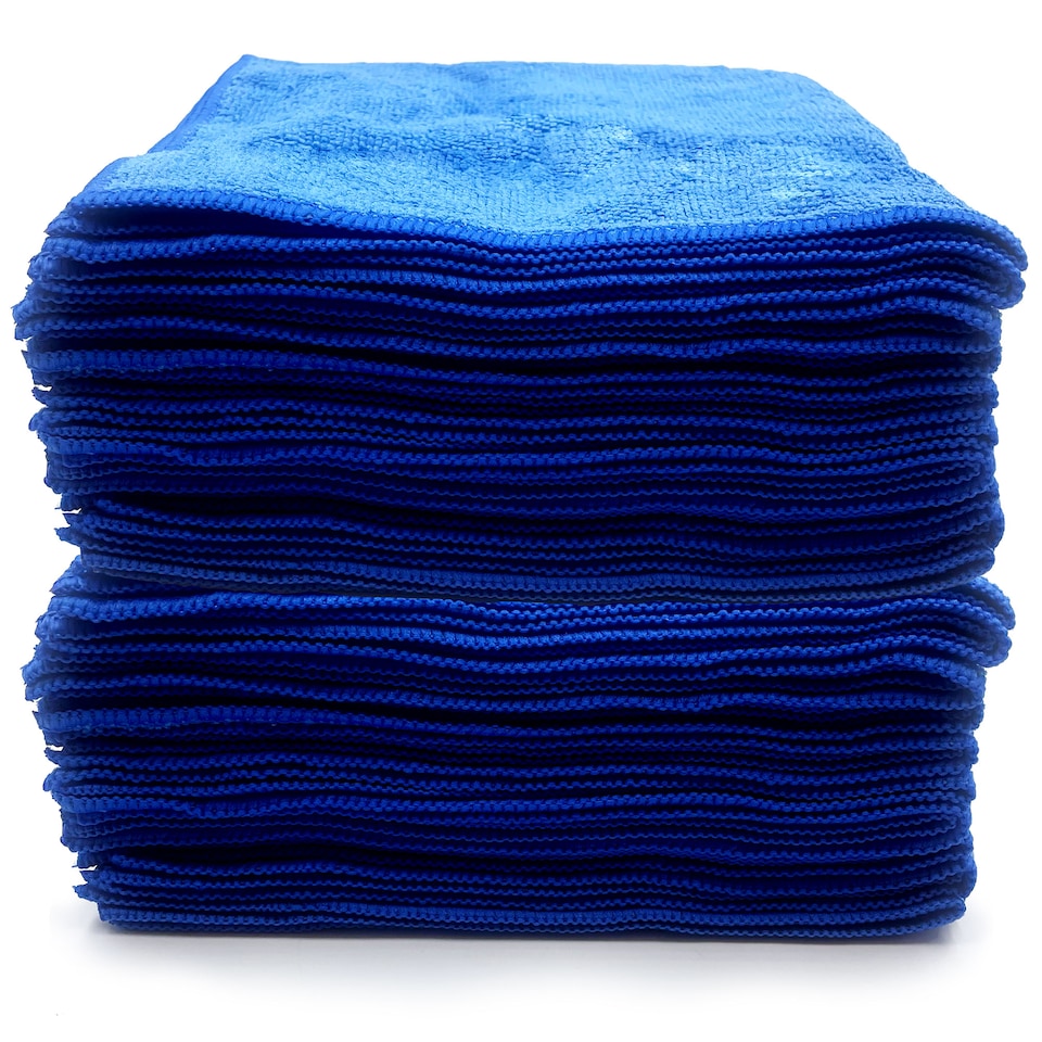 image 1 of Microfibre Cleaning Cloth 40x40cm Super Absorbent Lint Free Microfiber Cloths Cleaning for Home, Kitchen, Mirrors, Car - Pack of 20