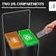 image 3 of HOMCOM 2 x 25L Double Kitchen Bin, Pedal Bin with Soft-Close Lid, Black 