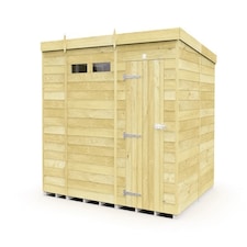 11 x 8 Feet Pent Security Shed - Single Door - Wood - L231 x W329 x H201 cm | Brown