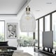 image 4 of First Choice Lighting Set of 2 Birch Clear Fluted Glass with Satin Nickel Pendant Fittings Silver | Clear