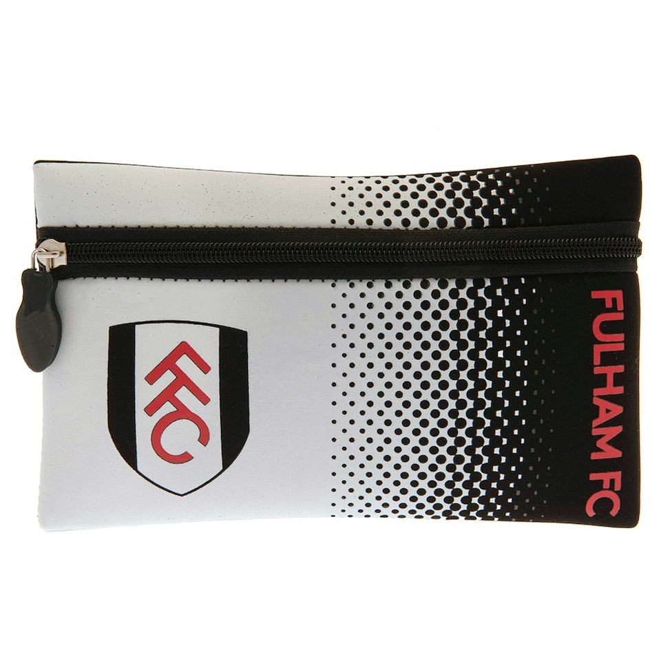 image 1 of Fulham FC Crest Pencil Case - Black/White/Red - One Size
