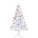 image 1 of HOMCOM 5ft Snow Artificial Christmas Tree w Metal Stand Decorations Home Seasonal Elegant Fau White
