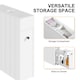 image 5 of Yaheetech Compact Freestanding Bathroom Organizer White White