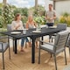 image 8 of Outsunny Expandable Patio Table for 4-6 People with Slatted Top, Black | Black | Black | Expandable from 80 cm to 160 cm