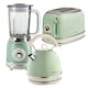 image 1 of Ariete ARPK26 Vintage Retro Dome Kettle, 2 Slice Toaster & Jug Blender Set, Green