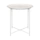 image 1 of Harbour Housewares Round Steel Tray Table - Matt White | White | Matt White