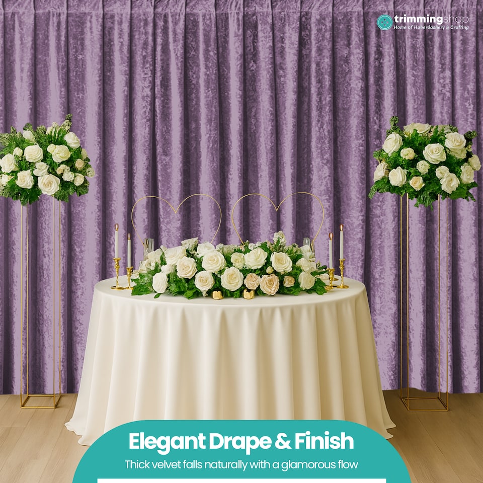 image 1 of 3x3m Crushed Velvet Backdrop, 8cm Rod Pocket Photography Background