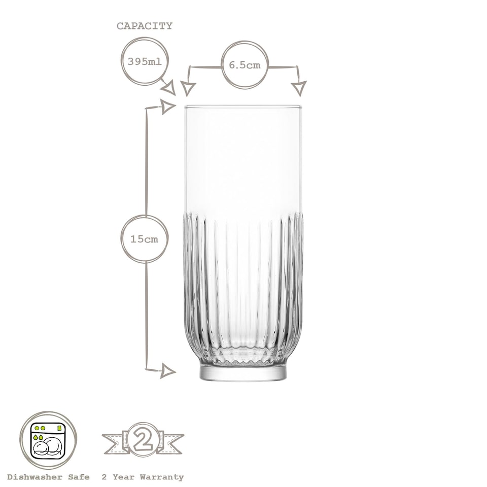 image 1 of LAV 12pc Tokyo Glassware Set - Clear | Clear | Clear | 12