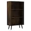 Rustic Brown Bookcase & Black Leg
