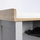 image 2 of Charnwood Hallway Bench with Open Shoe Tidy Free Standing Grey 20kg
