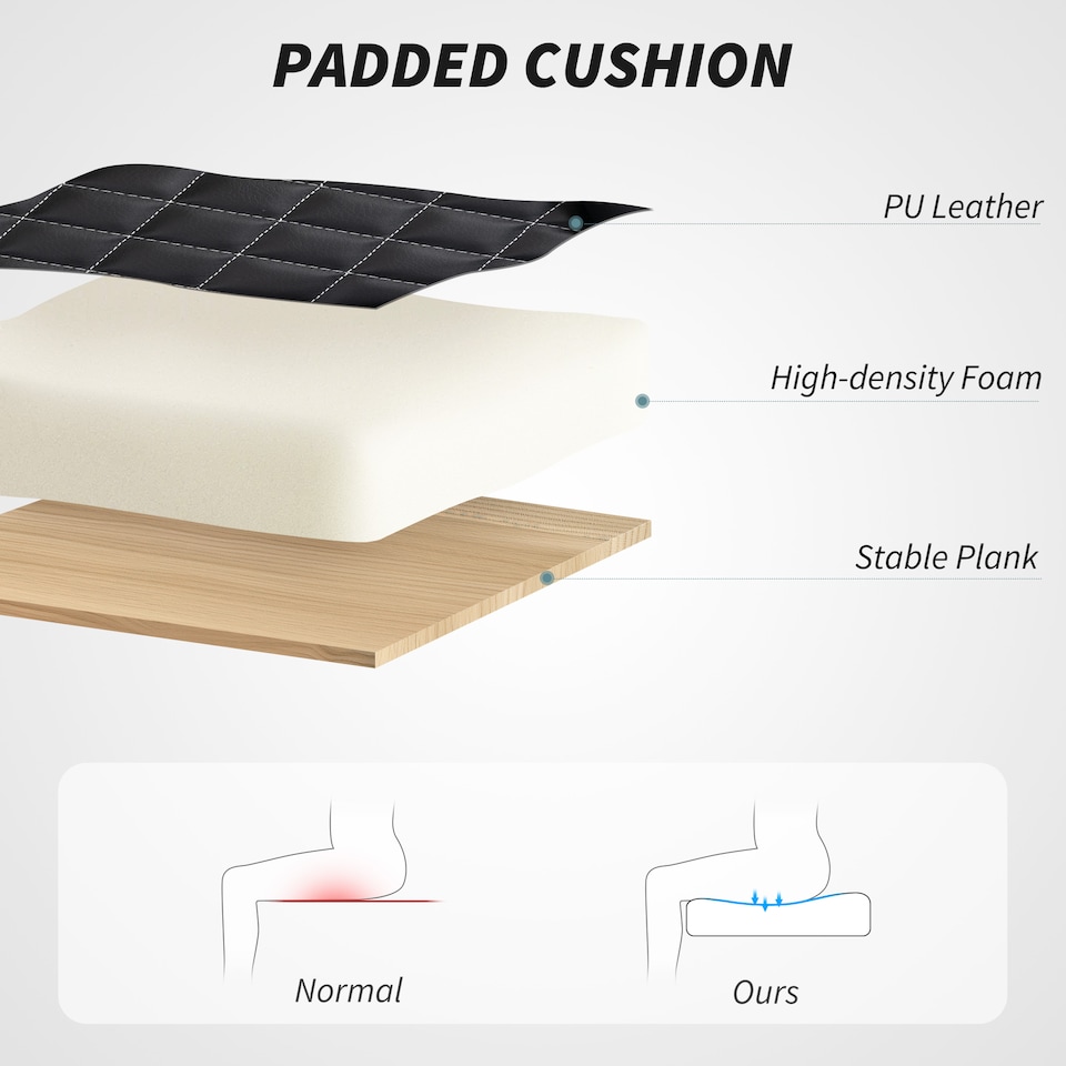 image 1 of HOMCOM Executive Office Chair with Flip-Up Armrests, PU Leather Computer Desk Chair with Thick Cushion, Tilt Function, Height Adjustable for Home, Black | Black