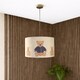 image 3 of CGC Blake 30cm Oatmeal Linen Blue Teddy Bear Children's Lampshade