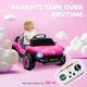 image 4 of AIYAPLAY Volkswagen Licensed Kids Electric Car w/ Remote, Suspension, Pink