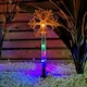 image 3 of Set of 8 Battery Operated LED Multi Coloured Snowflake Path Lights Christmas Decoration with Timer
